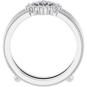 14K White 1/6 CTW Lab-Grown Diamond Ring Guard Ethereal Legacy Boutiques