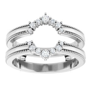 14K White 1/6 CTW Lab-Grown Diamond Ring Guard Ethereal Legacy Boutiques