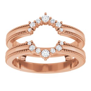 14K Rose 1/6 CTW Lab-Grown Diamond Ring Guard Ethereal Legacy Boutiques