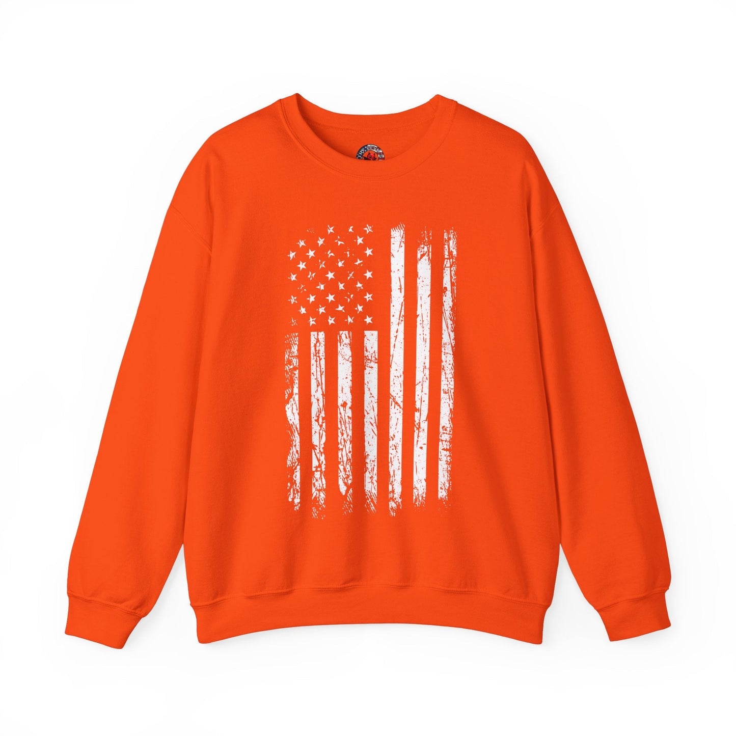 American Grunge Flag Crewneck Sweatshirt The Devil's Pickle