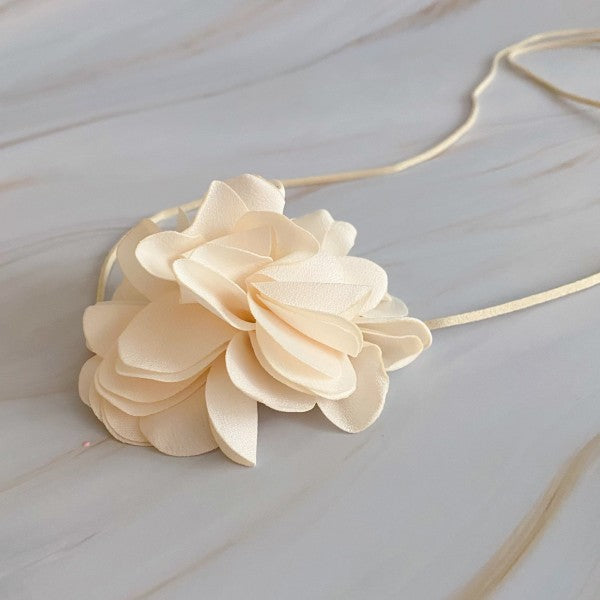 Chiffon Petals Rosette Tie necklace Shop Style & More | Fresh Looks, Everyday Deals & Free Shipping