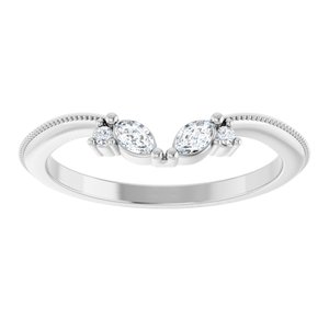 14K White 1/8 CTW Lab-Grown Diamond Contour Band Ethereal Legacy Boutiques