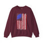 Tattered American Flag Crewneck Sweatshirt The Devil's Pickle