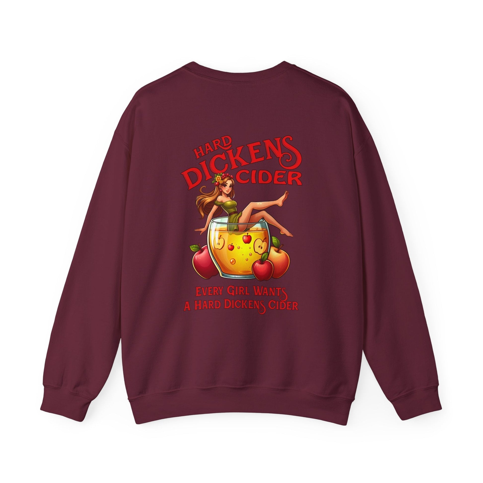Hard Dickens Cider Front/Back Crewneck Sweatshirt The Devil's Pickle