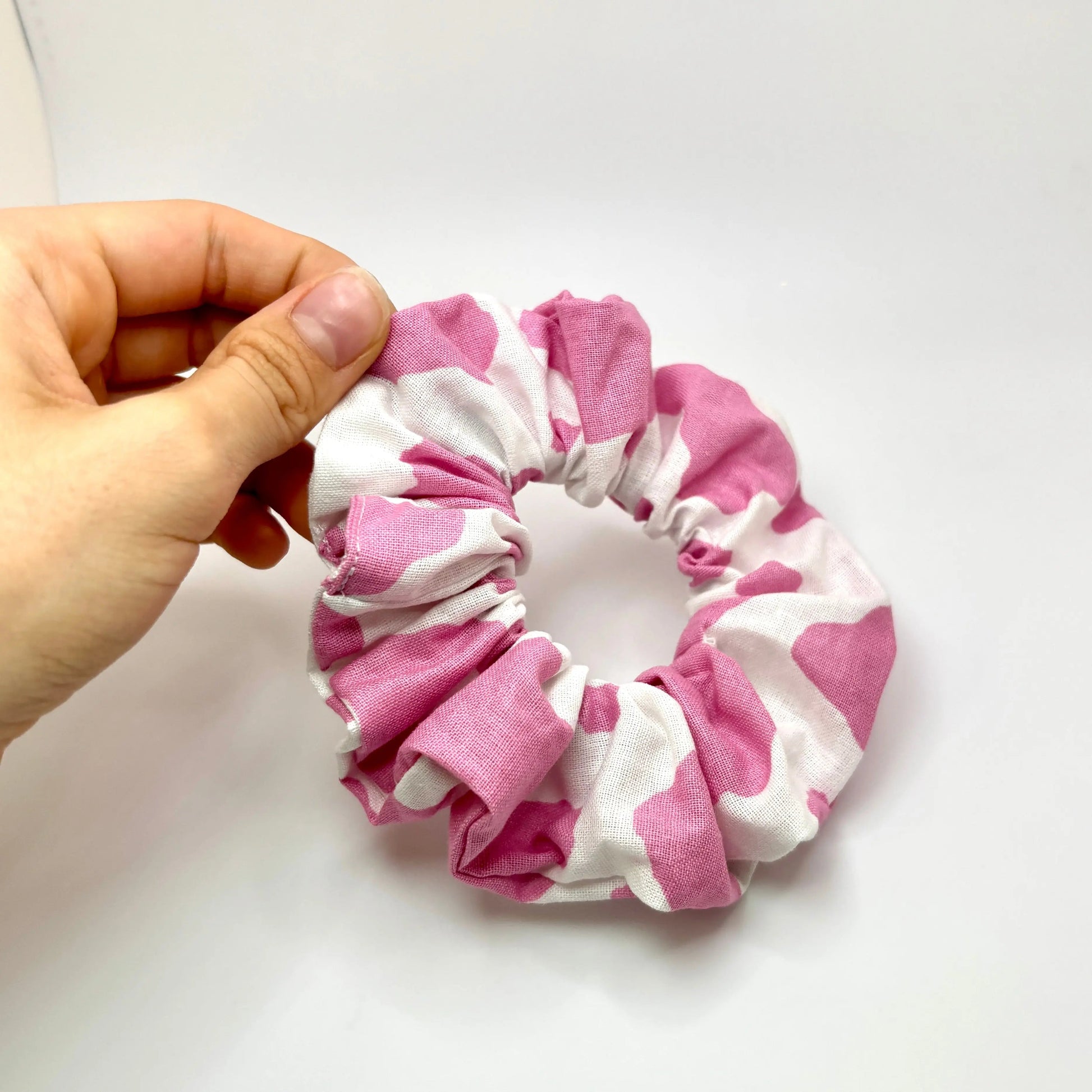 Mini Pink Cow Print Scrunchie Enchanted Scrunch