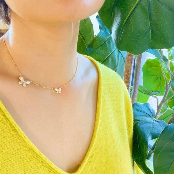 Double Shine Butterfly  Necklace Shop Style & More | Fresh Looks, Everyday Deals & Free Shipping