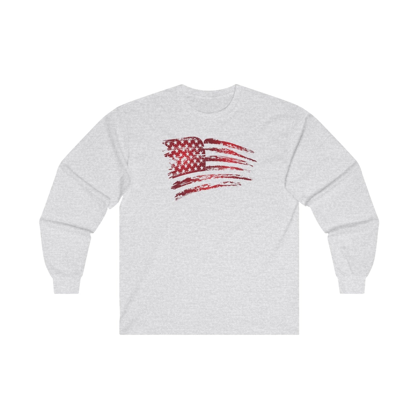 Red American Flag Long Sleeve Tee The Devil's Pickle