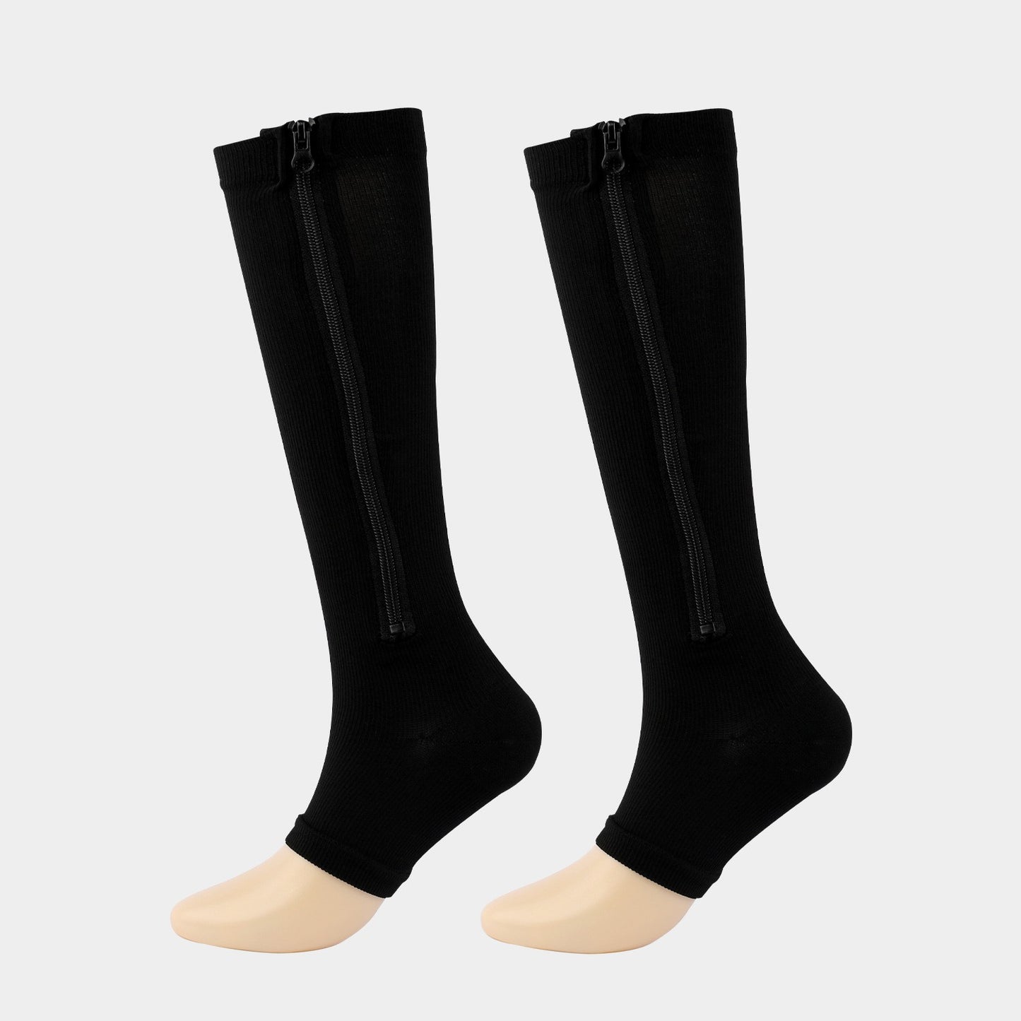 Toeless Compression Socks With Side Zipper For All Day Wear, Sports Socks NovaCart