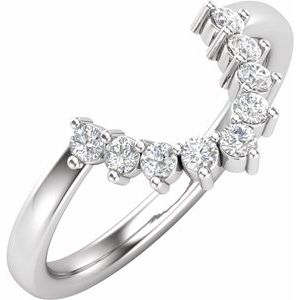 14K White 3/8 CTW Natural Diamond Matching Band Ethereal Legacy Boutiques