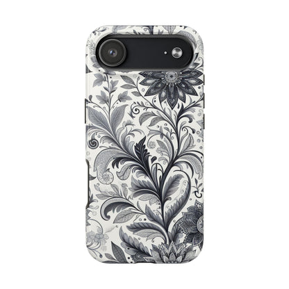 Floral Tough Phone Cases, Durable Phone Cover, Stylish Floral Design, Gift for Her, Trendy Tech Accessories, Birthday Present Grayceful LLC
