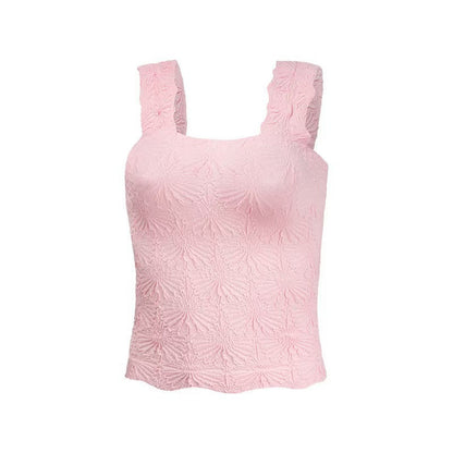 Women's Pleated Figure-flattering Square-neck Camisole FitiqueFit