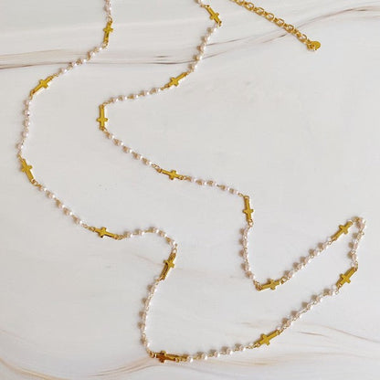 Pearls And Crosses Long Necklace Shop Style & More | Fresh Looks, Everyday Deals & Free Shipping
