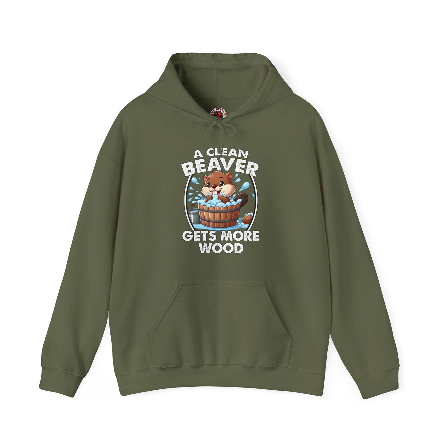 A Clean Beaver Gets More Wood Hooded Sweatshirt The Devil's Pickle