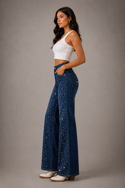 Celeste Wide Leg Jean Dark Wash GJG DENIM