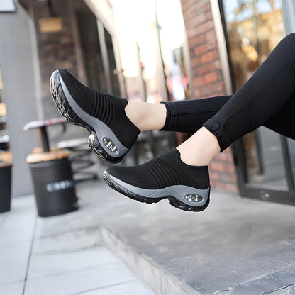 Women's Air Cushion Sole Chunky Sneakers - Lightweight Mesh Low Top Running Shoes - Breathable & Comfortable - For Women - Suitable for Running, Walking & Casual Wear - Great Gift for Fitness Enthusiasts NovaCart
