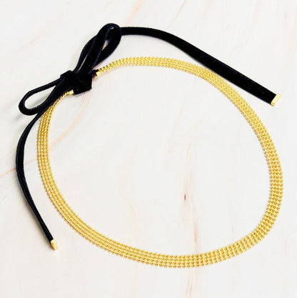 Ties On The Back Golden Choker Necklace Shop Style & More | Fresh Looks, Everyday Deals & Free Shipping