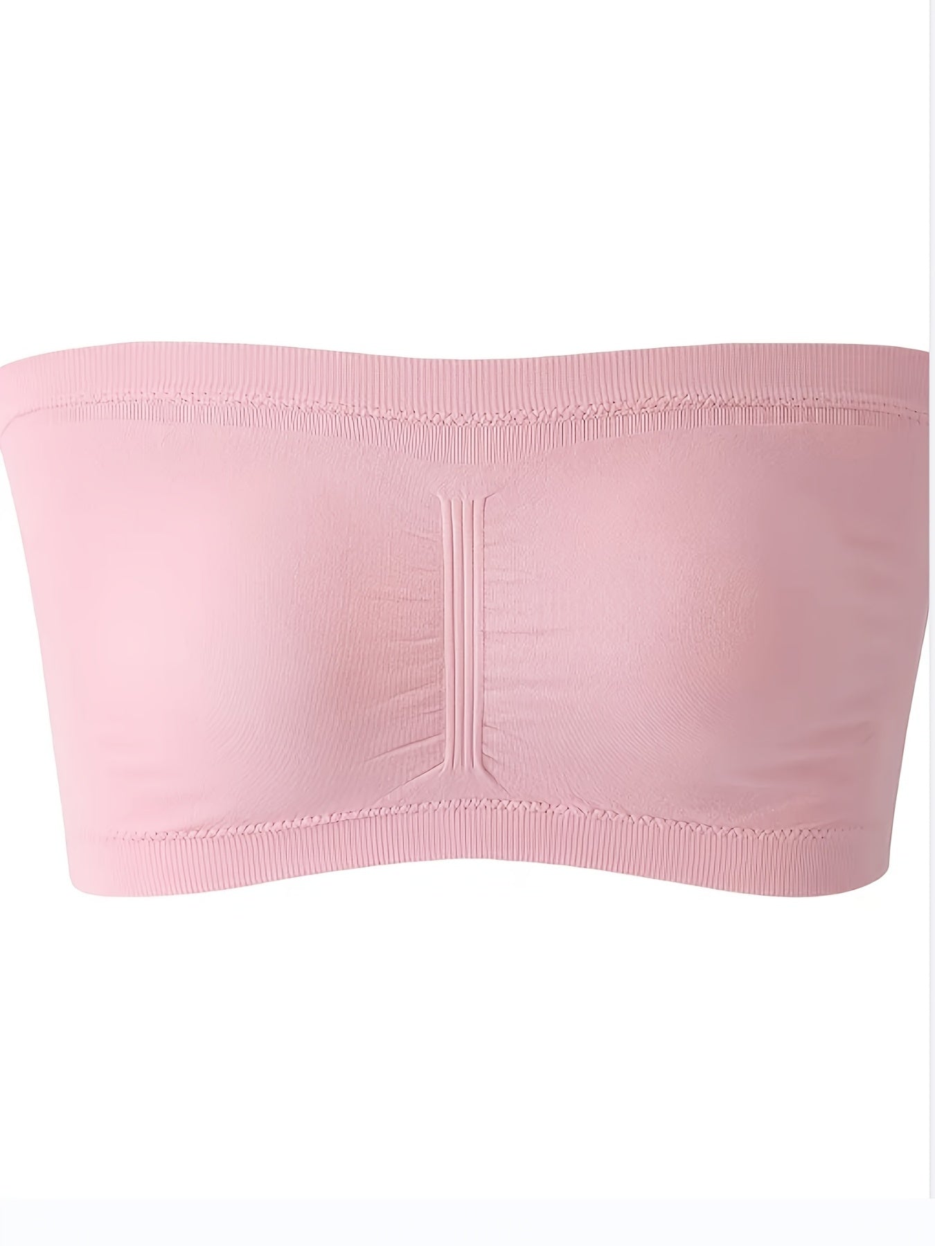 Plus Size Double-Layer Anti-See-Through Base Layer Tube Top Bra with Padded Cups, Wire-Free, and Underwire-Free NovaCart