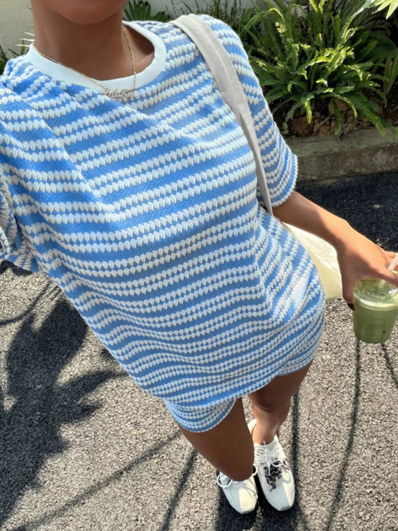 Striped Short Sleeve Top and Shorts Set New Era Fashion LLc