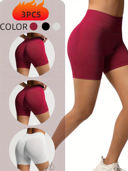 3-Pack Seamless Workout Shorts for Women FitiqueFit