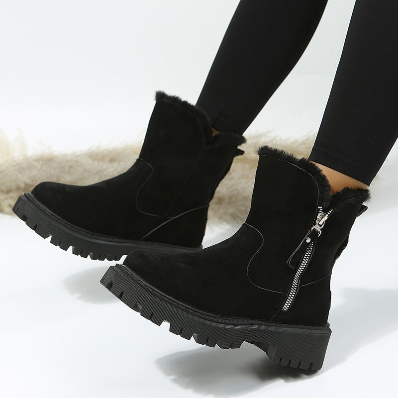 Women’s Plush Snow Boots – Warm Waterproof Winter Boots (Plus Size) FitiqueFit