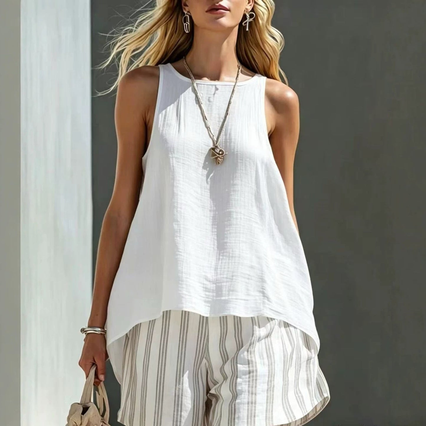 Women's V-Neck Long-Sleeve Loose-Fit Button-Up Shirt FitiqueFit