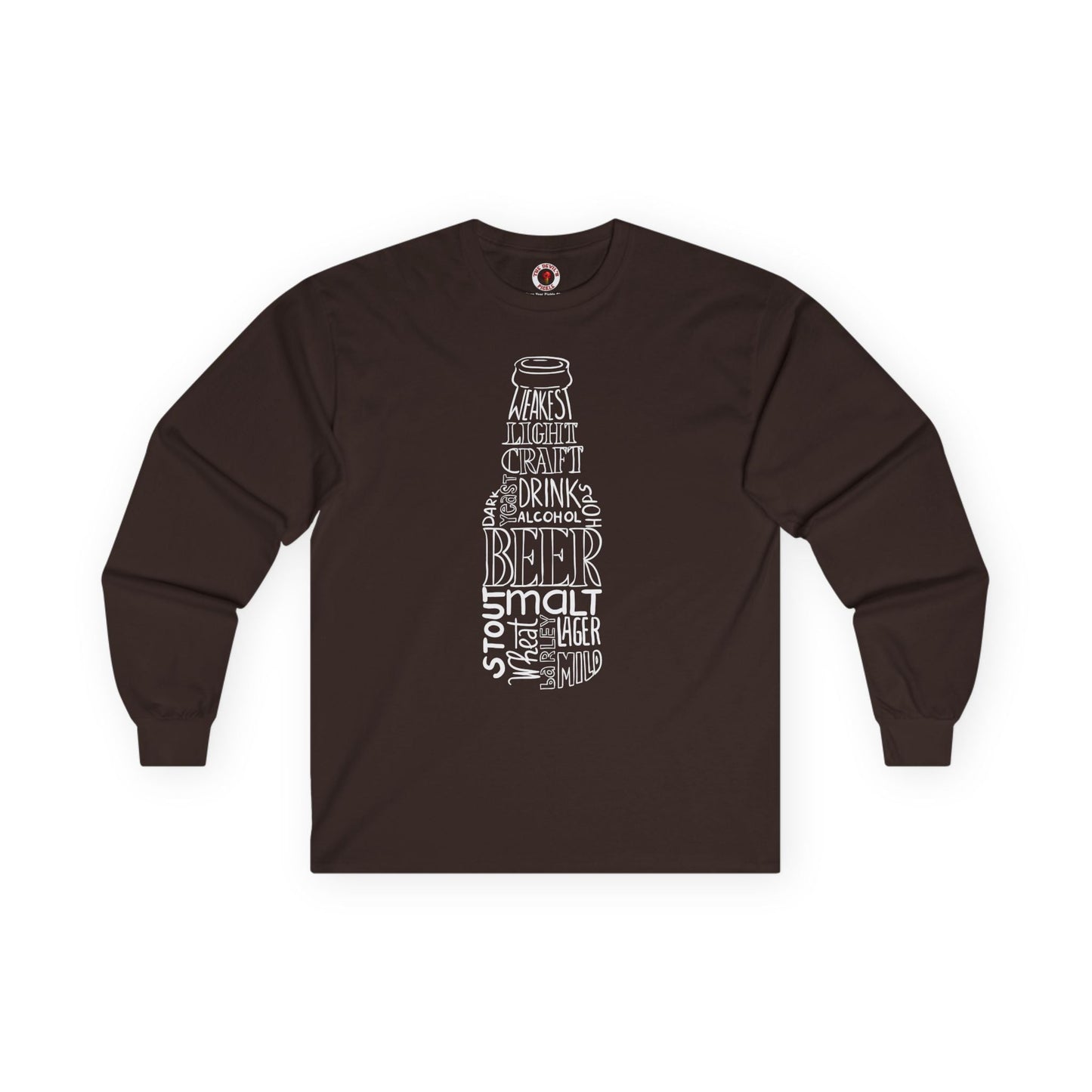 Beer Bottle of Words Long Sleeve Tee The Devil's Pickle