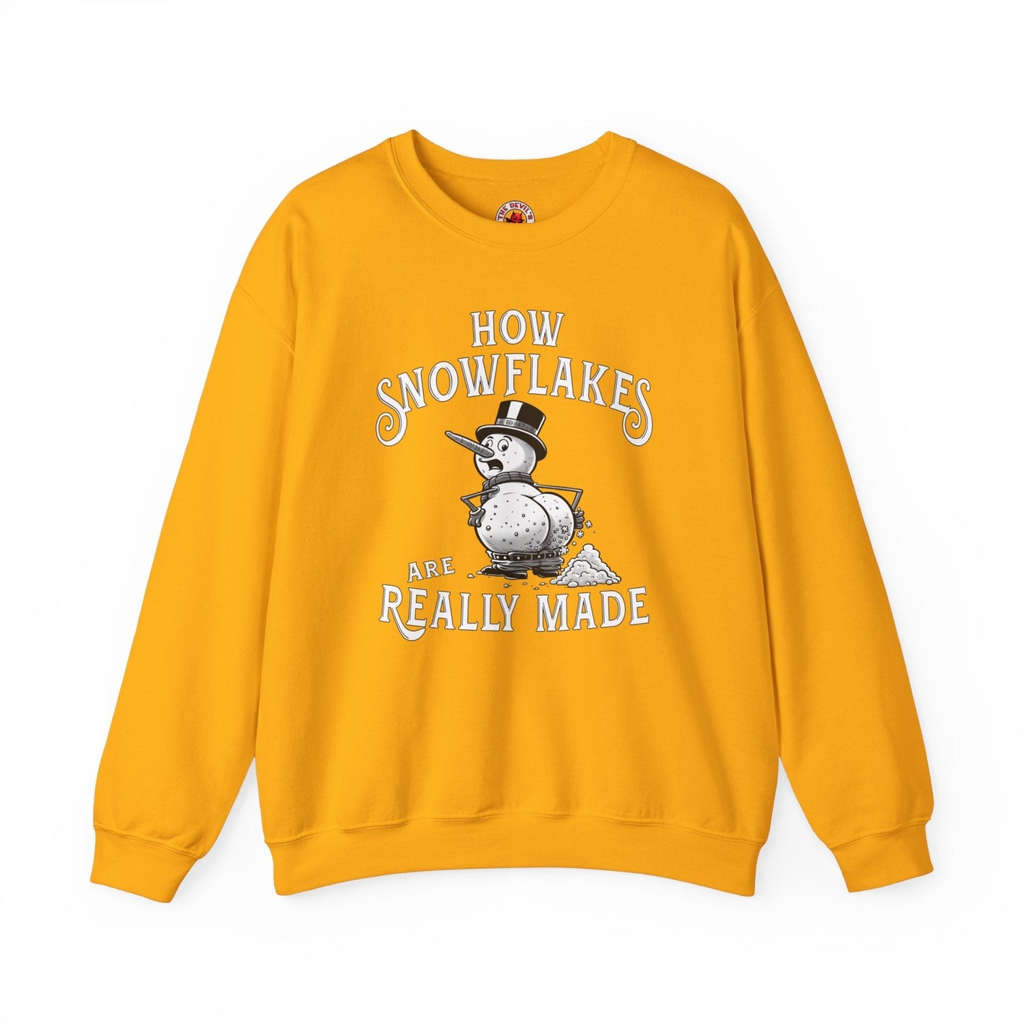 How Snowflakes Are Really Made Crewneck Sweatshirt The Devil's Pickle