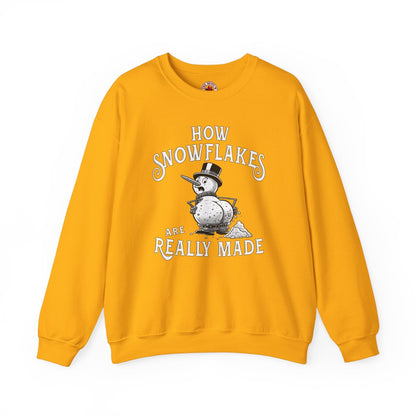 How Snowflakes Are Really Made Crewneck Sweatshirt The Devil's Pickle