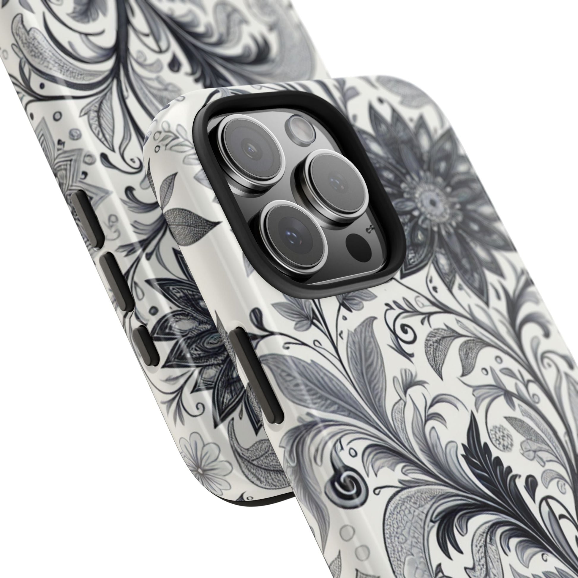 Floral Tough Phone Cases, Durable Phone Cover, Stylish Floral Design, Gift for Her, Trendy Tech Accessories, Birthday Present Grayceful LLC