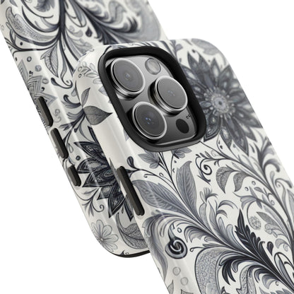 Floral Tough Phone Cases, Durable Phone Cover, Stylish Floral Design, Gift for Her, Trendy Tech Accessories, Birthday Present Grayceful LLC