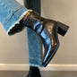 Stretch Retro Chunky Heels Commuter Boots — High Heel Style FitiqueFit