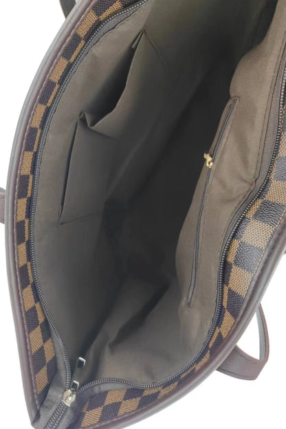 Checkered PVC Two-Piece Bag Set New Era Fashion LLc