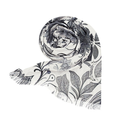 Elegant Floral Light Scarf | Fashion Accessory, Spring Outfit, Festival Wear, Gift for Mom, Trendy Wrap Grayceful LLC