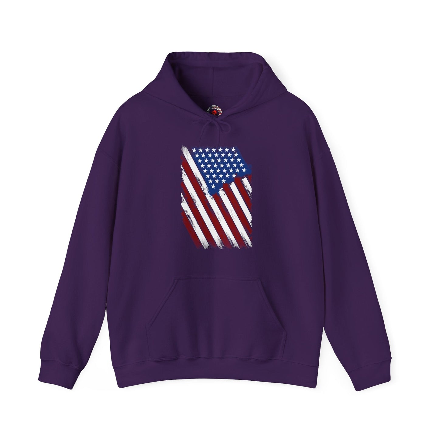 Distressed American Flag Hooded Sweatshirt The Devil's Pickle