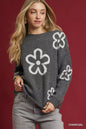 Umgee Round Neck Sweater Accents FitiqueFit