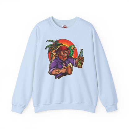 Sunset Pirate Beer Crewneck Sweatshirt The Devil's Pickle