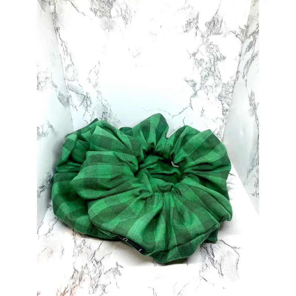 Green Plaid Christmas Scrunchie Enchanted Scrunch