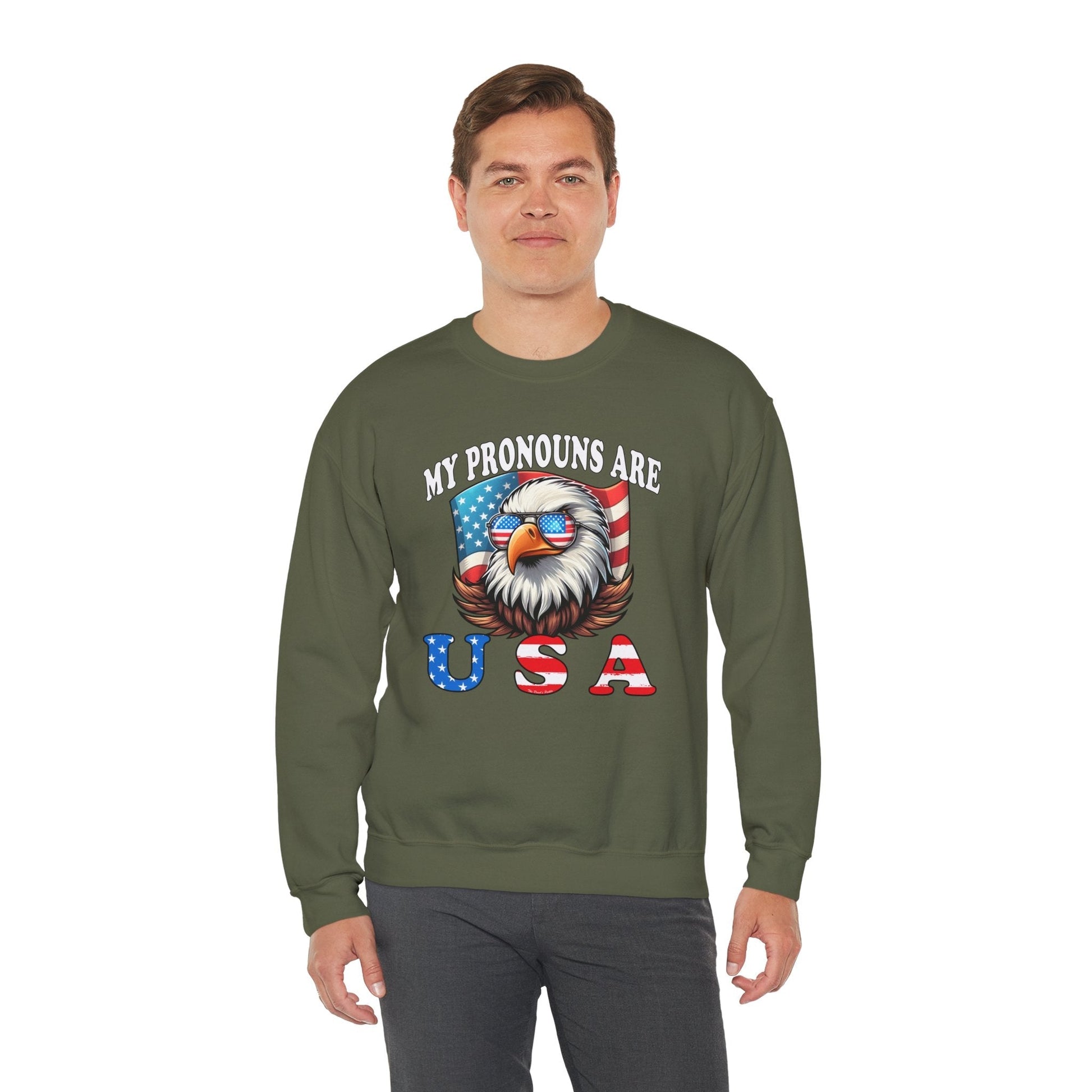 My Pronouns Are U.S.A Crewneck Sweatshirt The Devil's Pickle