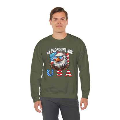 My Pronouns Are U.S.A Crewneck Sweatshirt The Devil's Pickle