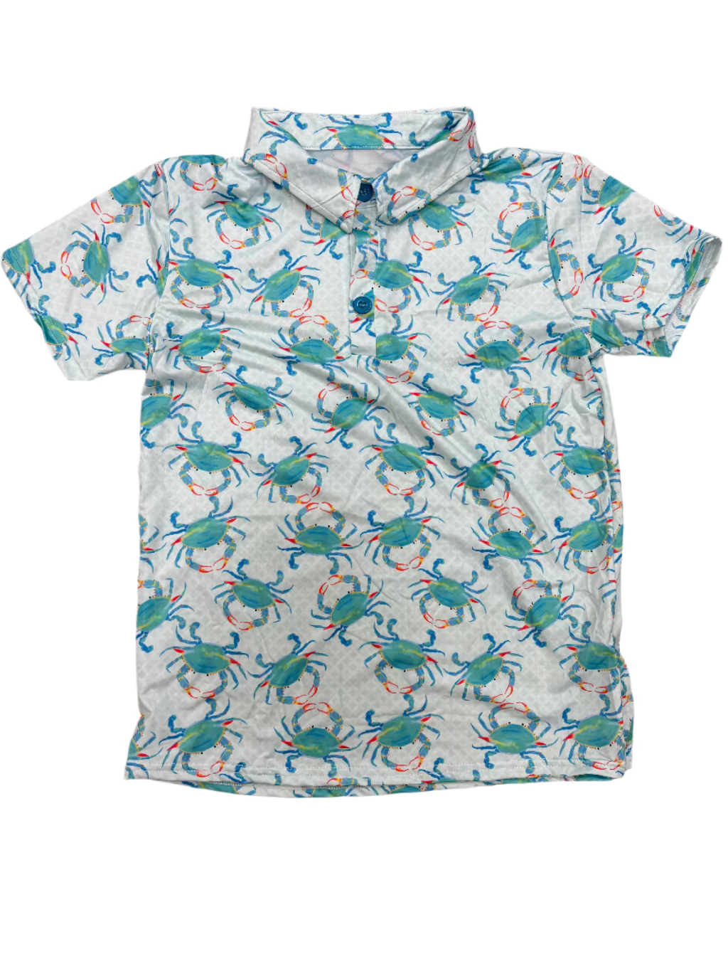 Aqua Crab Boys Polo Shirt Jolie & Jax Boutique