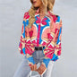 Boho Printed Lantern Sleeve Top – Relaxed Fit Casual Shirt for Country Girls Country in My Heart