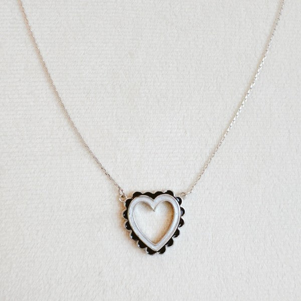Preciously Scallop Edged Heart Necklace Shop Style & More | Fresh Looks, Everyday Deals & Free Shipping
