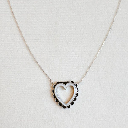 Preciously Scallop Edged Heart Necklace Shop Style & More | Fresh Looks, Everyday Deals & Free Shipping