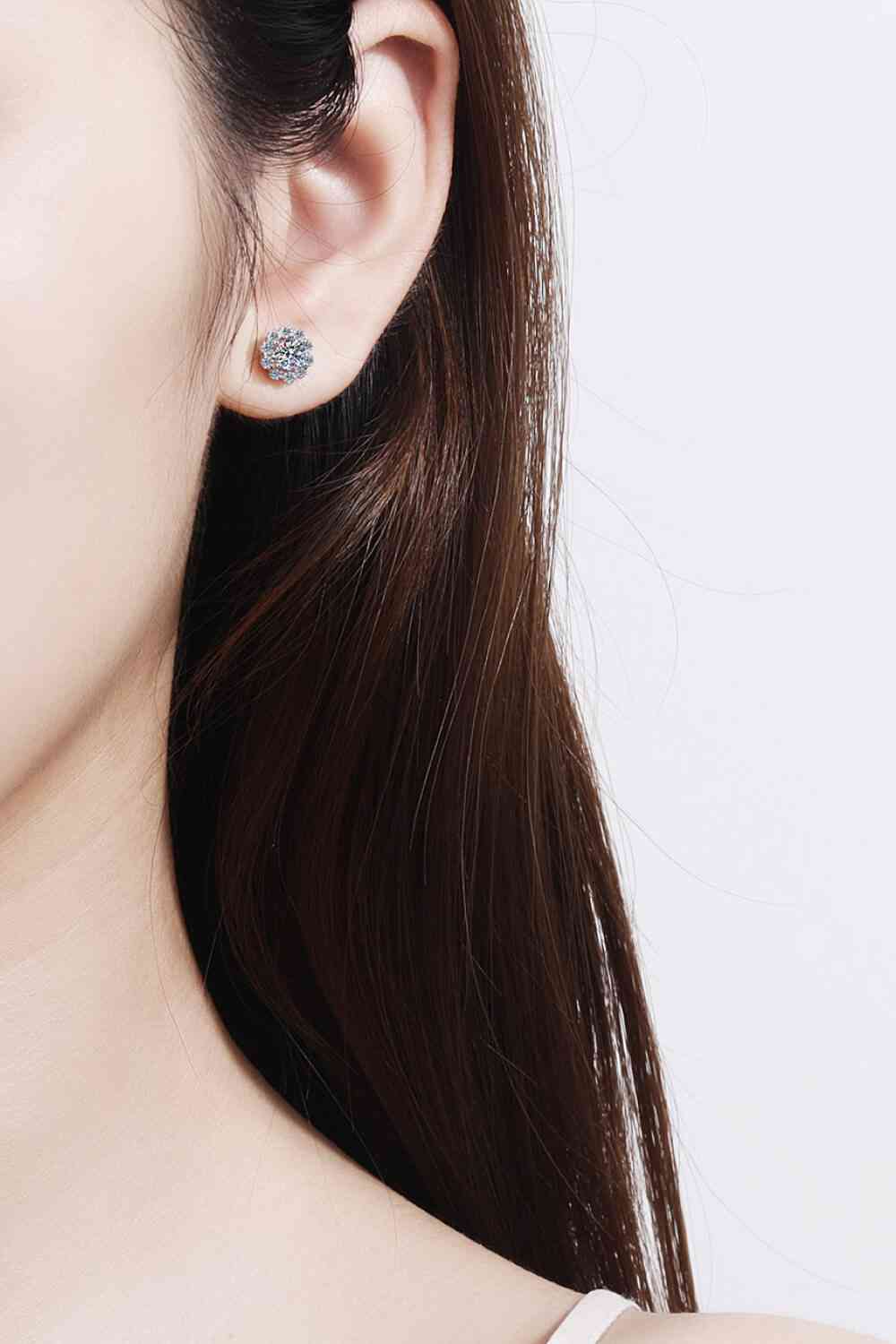 Moissanite Jewelry Floral-Shaped Stud Earrings – Sparkling 1 Carat Design See size chart under “more details” The Fashion Celestial