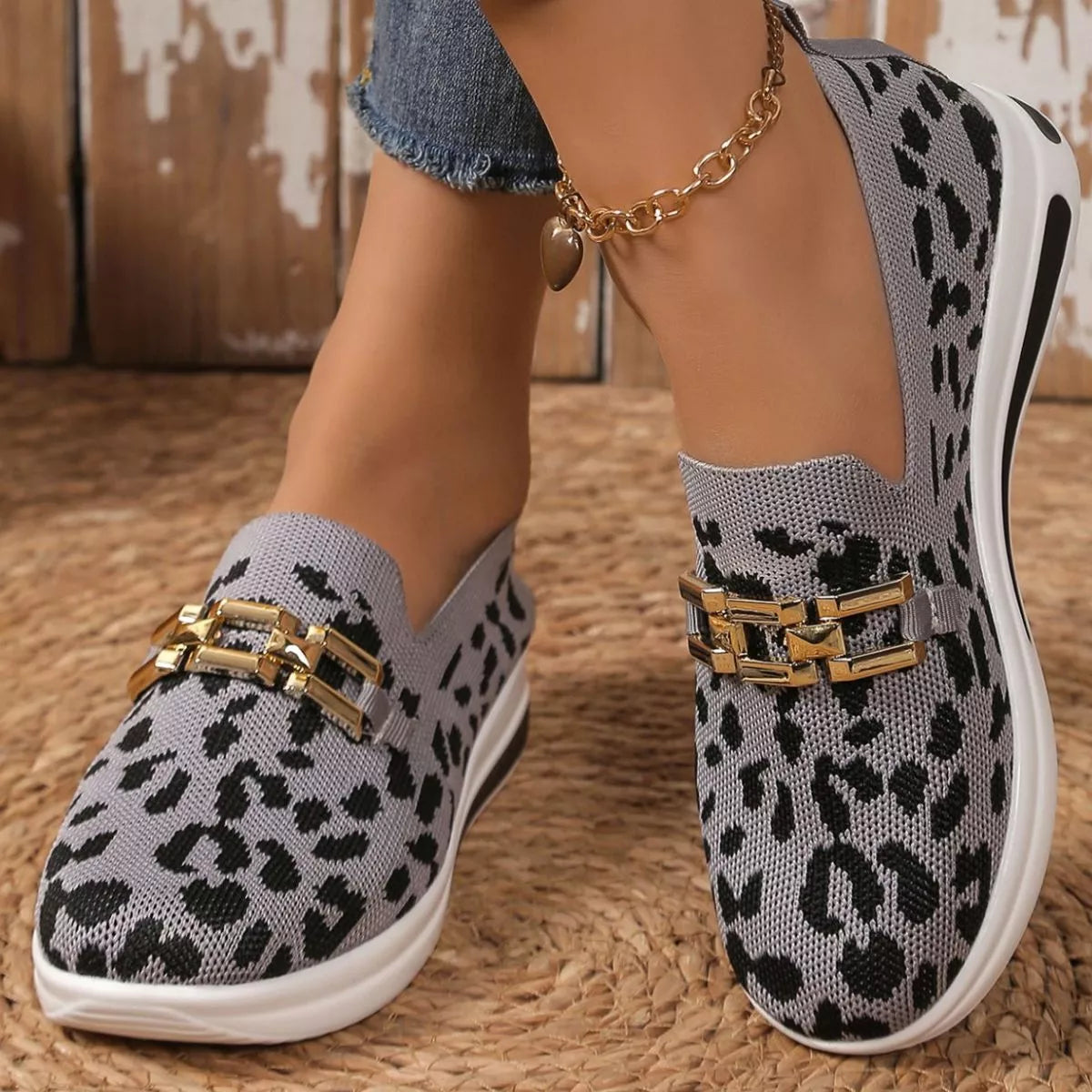 Leopard Mesh Slip-Ons New Era Fashion LLc
