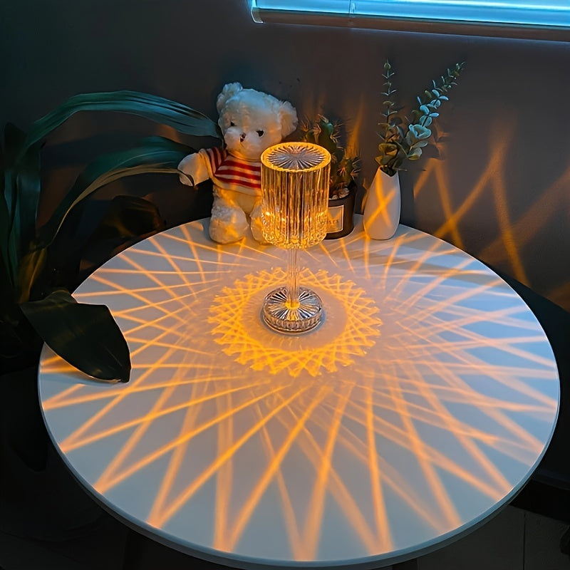 Elegant Crystal Touch Control Bedside Lamp - Adjustable LED Light with Rechargeable Battery, Dimmable, USB Charging, Indoor Decor, Modern Table Lamp|Decorative Table Lamp|Adjustable Light Lamp NovaCart
