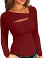 Irregular Slim Fit Long-sleeved T-shirt Top See size chart under “more details” The Fashion Celestial