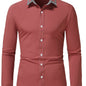 Men'S Color-Blocked Checkered Casual Long-Sleeve Shirt NovaCart