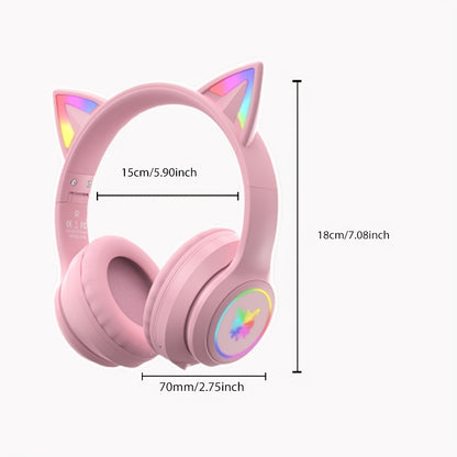 [Cat Ear Design] ONIKUMA Cute Gaming Headset | Bluetooth, Noise Cancelling, High-Quality Sound, Cat Ears NovaCart