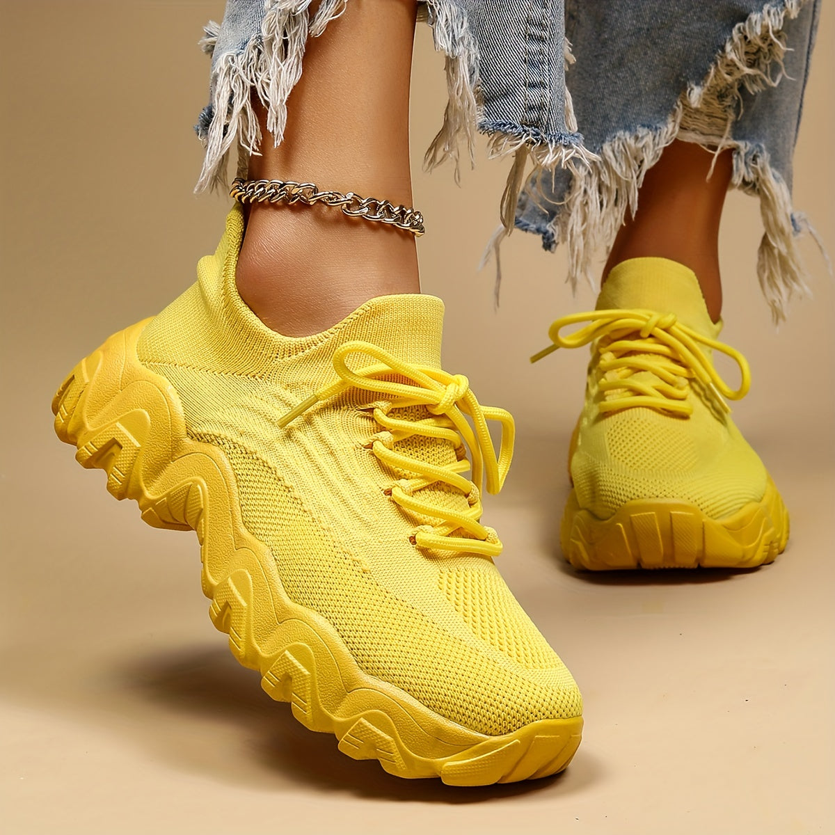 Women'S Plus Size Casual Sports Shoes | Lightweight Breathable Running Shoes, Fashionable Slip-On Style, Low Top, Round Toe, Fabric Upper and Insole, Rubber Sole NovaCart